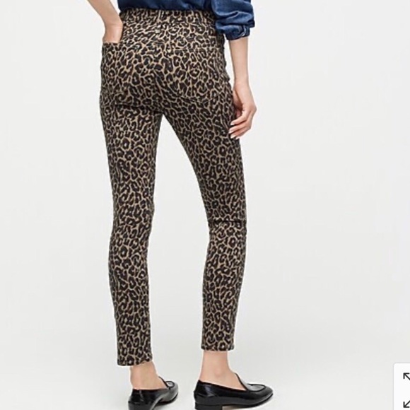 J Crew Leopard Print 10” High-Rise Toothpick Jean - Picture 2 of 5